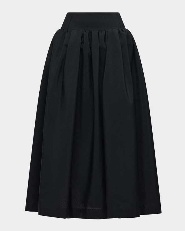 Penelope Pleated A-Line Midi Skirt